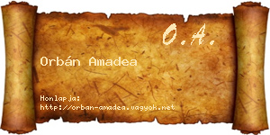 Orbán Amadea névjegykártya